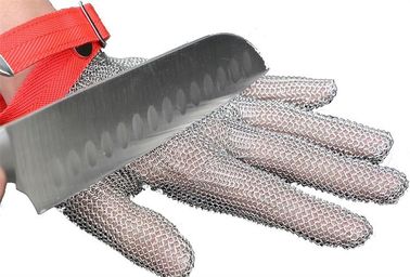 XXS-XXL 304L Bảo vệ Găng tay an toàn bằng thép không gỉ an toàn cho người bán thịt Kháng cắt cao