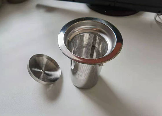 Bộ lọc trà bằng kim loại có thể tái sử dụng 5cm Sus304 FDA có nắp