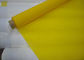 Lưới in màn hình polyester có độ giãn dài thấp với màu trắng và vàng