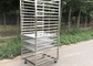 4 Inch Wheels Stainless Steel Rack Trolley 300 Kg Cho phòng sấy