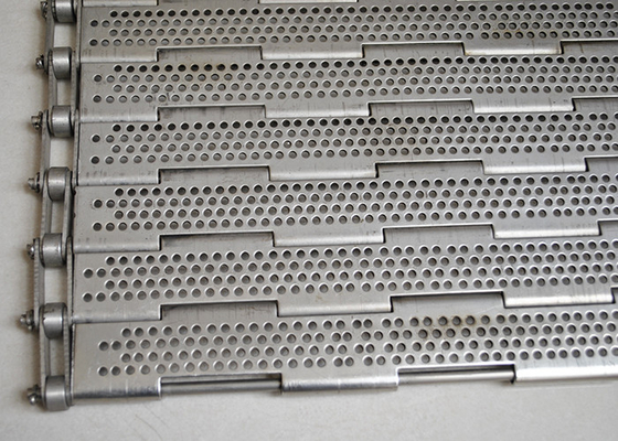 Stainless / Carbon Steel Wire Mesh Conveyor Belt Perforated Plate Link Chain Động