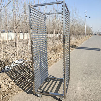 Giá tốt. 300kg tải trọng 30 lớp thép không gỉ bánh làm mát giá đỡ Fruit Drying Tray Trolley trực tuyến