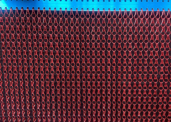 Giá tốt. Rèm cửa lưới trang trí kim loại nhôm móc đôi màu tùy chỉnh trực tuyến