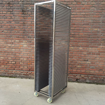 Giá tốt. Công suất nặng 30 Tiers 304 Stainless Steel Bakery Rack Tray Trolley cho lò quay trực tuyến