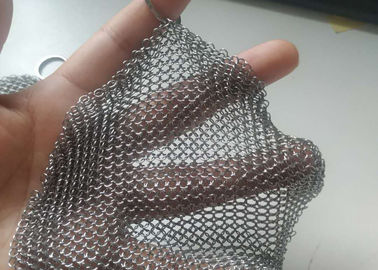 Giá tốt. FDA 12x12cm Nhẫn hàn 304 Máy chà sàn Chainmail bằng thép không gỉ trực tuyến