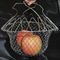 Kim loại 201 304 Inox Fry Basket / Chip Pan Basket Đường kính 220mm