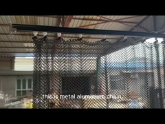 Rèm kim loại trang trí mặt tiền màu vàng, rèm xoắn ốc