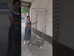 300kg tải trọng 30 lớp thép không gỉ bánh làm mát giá đỡ Fruit Drying Tray Trolley