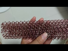 Rèm lưới kim loại hoàn thiện màu đồng, Vách ngăn phòng lưới treo bằng dây cho trần nhà