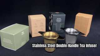 Dụng cụ lọc lá trà có tay cầm đôi bằng thép không gỉ