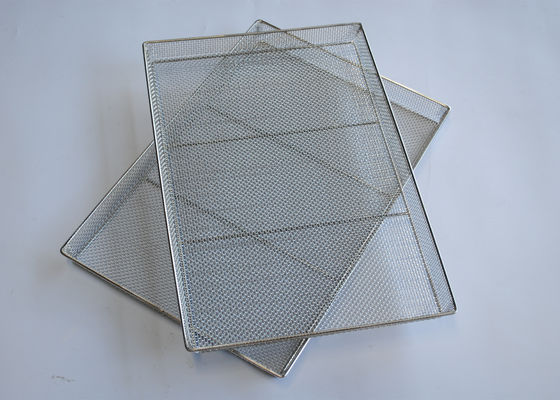 Đánh bóng 100kg Ss Wire Mesh Tray Dệt bền