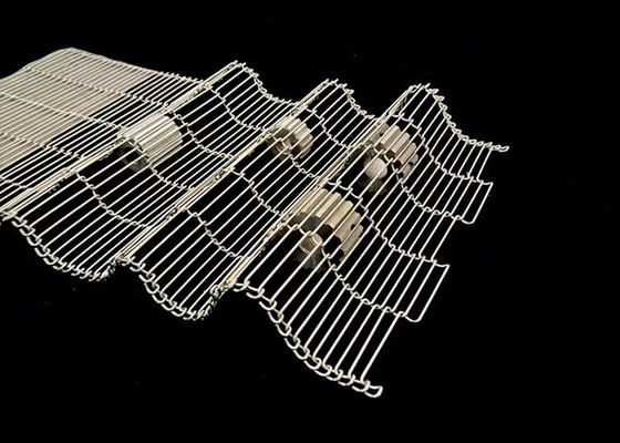 Dây đai băng tải lưới 3mm Thép không gỉ phẳng Flex cho sô cô la