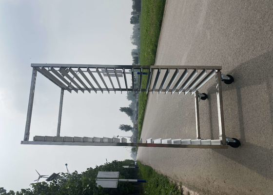 Giá tốt. Tùy chỉnh 15 lớp Giá đỡ bằng thép không gỉ Xe đẩy Khay khử nước thực phẩm trực tuyến