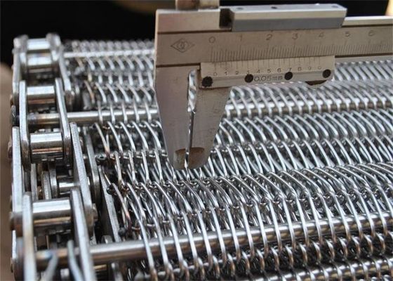Thực phẩm cấp dây 0,5mm Băng tải dây đai bằng thép không gỉ 304 Liên kết chuỗi xoắn ốc