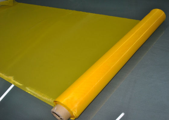 Màu vàng 62in 47T Polyester Screen Printing Mesh cho dệt may