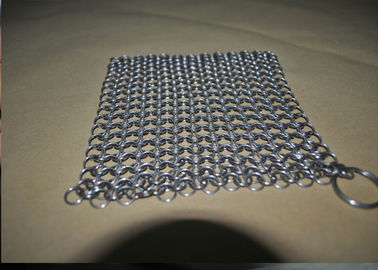 Giá tốt. Bếp 304 Inox Chainmail Máy chà sàn hình chữ nhật 10 mm, Kích thước tùy chỉnh trực tuyến