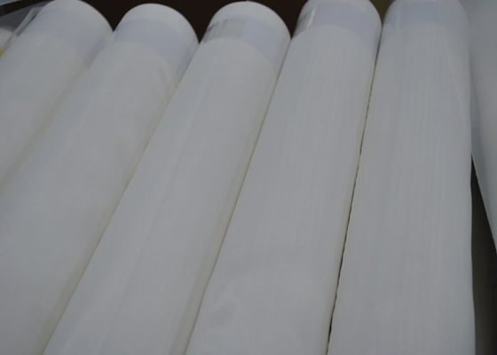 Lưới in DPP 72T Polyester với màu trắng và vàng cho in dệt