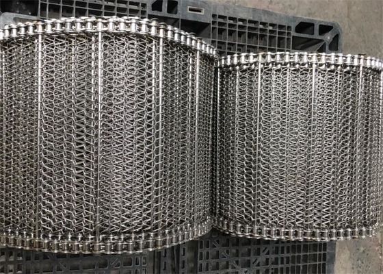 Stainless Steel Chain Ss 304 dây chuyền vận chuyển xoắn ốc dây đai cân bằng kim loại dệt 180 độ
