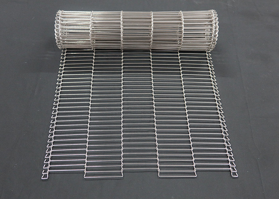Giá tốt. 1mm Thực phẩm sô cô la Enrober Wire Mesh dây chuyền vận chuyển dây chuyền thép không gỉ Flat Flex trực tuyến