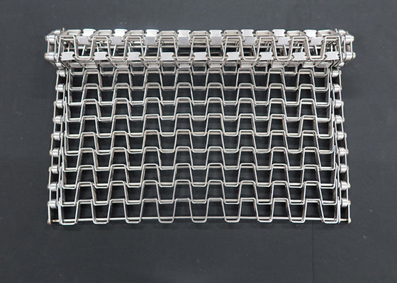 Đơn vị hóa kích thước thép không gỉ dây phẳng Honeycomb lưới dây chuyền vận chuyển