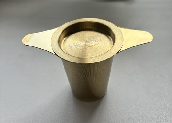 Tùy chỉnh vàng thép không gỉ 304 lỏng lá lọc trà lọc tái sử dụng kim loại lọc trà infuser