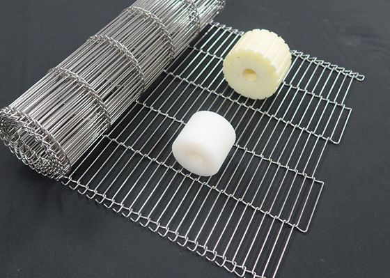 S304 Chocolate Chain Link Stainless Steel Wire Mesh Flat Ladder Conveyor Belt Cho Nhà máy bánh mì