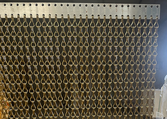 Giá tốt. Aluminium Mesh Double Hook Chain Fly Metal Mesh rèm cho nhà hàng trực tuyến