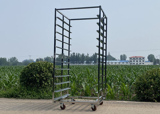 Đường dây đôi với phanh và không có phanh thép không gỉ 201 304 316 / Alumini Rack Trolley