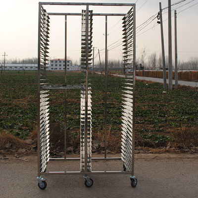 Trolley giá đỡ thép không gỉ loại thực phẩm với bánh xe chống nhiệt độ cao