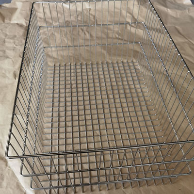 Chất lượng cao 64x45x30 cm thép không gỉ dây chuyền lưới hàn giỏ bánh mì