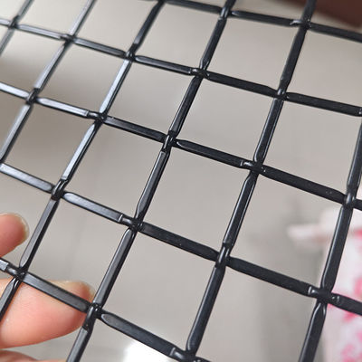 Lattice trang trí Woven Wire Mesh Stainless Steel Matte Màu đen kim loại cho trang trí