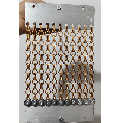 chất lượng Gold  Anodized Chain Mail Decorative Metal Link Mesh Curtain Aluminium Alloy Coil Drapery nhà máy