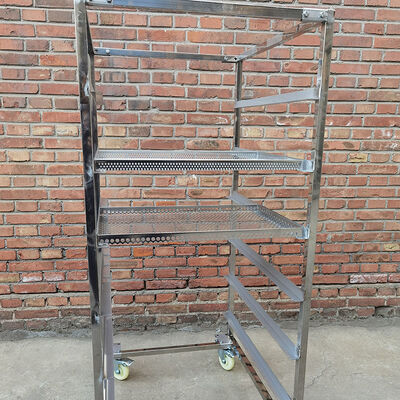 chất lượng 6 10 12 16 18 20 25 Tiers Assembled Stainless Steel Trolley with Trays for Oven Baking nhà máy