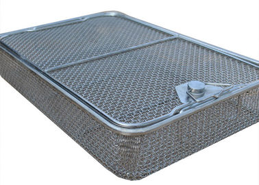 Giá tốt. Giỏ khử trùng y tế 45 * 34cm Lưới thép không gỉ Lưới kích thước 5mm trực tuyến