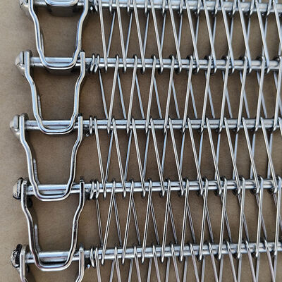 chất lượng Tùy chỉnh 304 316 Stainless Steel Balance Weave Wire Mesh Spiral Freezer Conveyor Belt cho chế biến thực phẩm nhà máy