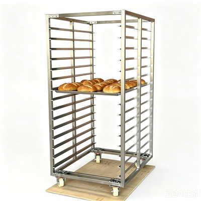 800x600 600x400 mm Giá làm mát bánh mì thương mại 15 16 20 30 Khay thép không gỉ Bánh mì Khay xe đẩy