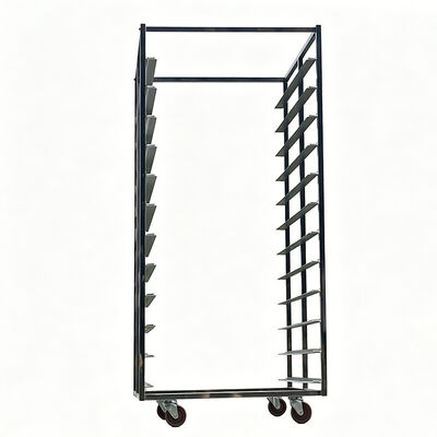 Thang bếp nhôm 600 X 400 Thương mại bánh mì xe tải xe bán hàng kệ thép không gỉ bếp kệ với 20 chảo trợ giúp tải bánh