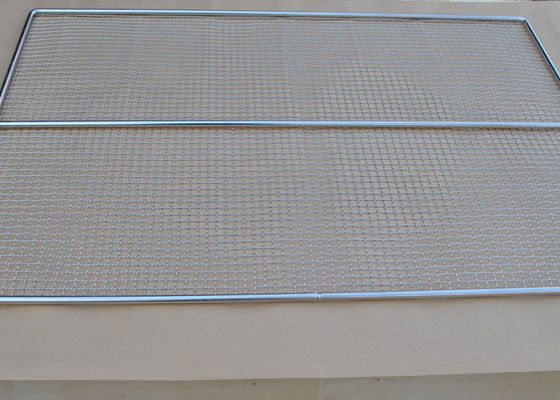 40 * 30cm Kiểu dệt Dây nướng Lưới thép không gỉ Tấm nướng cho BBQ