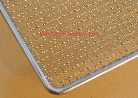 Lưới hình chữ nhật Khay lưới thép không gỉ 304 Sấy khô