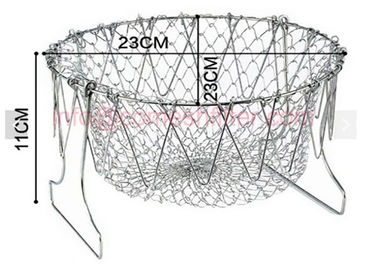 Giá tốt. Có thể gập lại Steam Rinse Deep Fry Chef Basket, Magic Basket Chứng nhận FDA trực tuyến