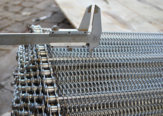 1.6m Dây thép không gỉ Lưới băng tải, Băng tải lưới kim loại