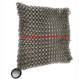 Máy chà sàn Chainmail bằng thép không gỉ vuông 4 inch cho nhà bếp