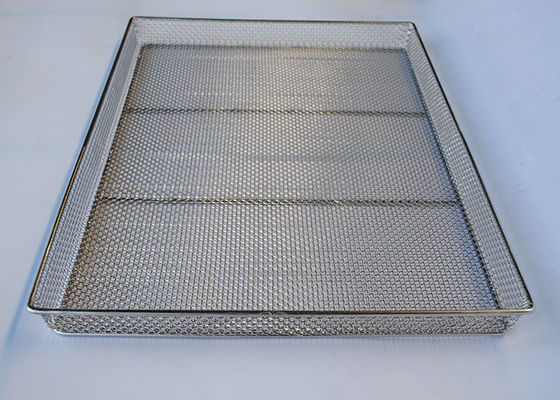 Cấp thực phẩm 60x40cm 1.2mm Khay dây lưới Bakery / Chip