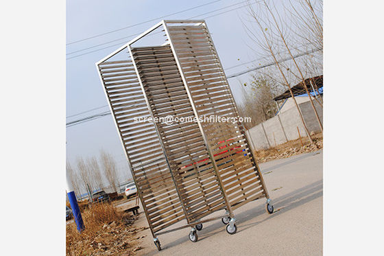 Ss201 304 Xe đẩy khay 1.5mm có bánh