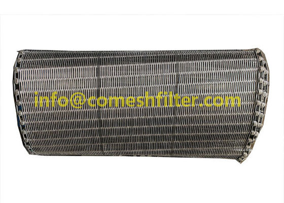Thép không gỉ 304 Spiral Eyelink Eye Link Flex Wire Mesh Ring Băng tải với chuỗi cho tủ đông đường hầm