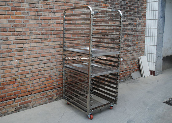 Xe đẩy có khay đục lỗ 20 tầng bằng nhôm Ss304