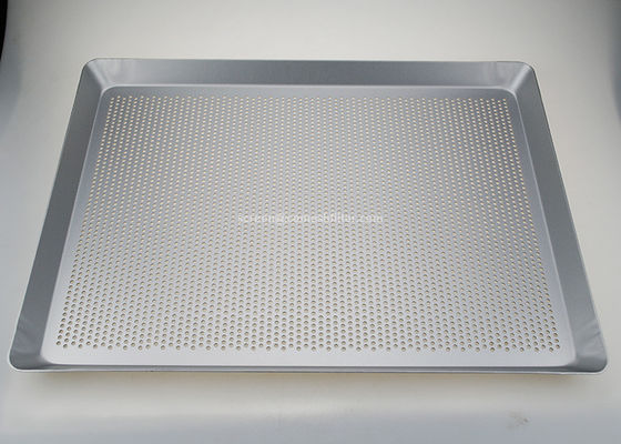 Giá tốt. Khay bánh mì đục lỗ bằng nhôm 400x300mm cho lò nướng trực tuyến