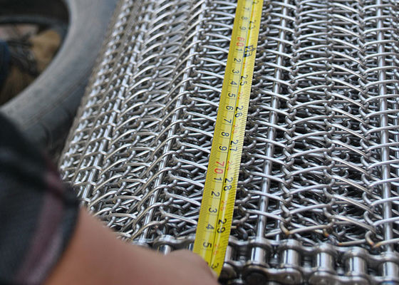 Food Grade 304 Stainless Steel Spiral Mesh Belt 4m Width