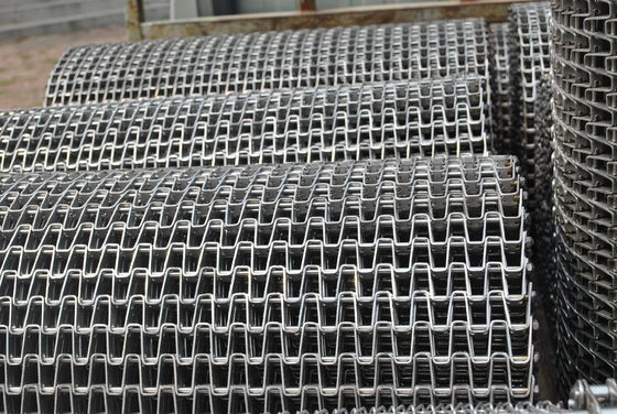 Dây chuyền sản xuất thực phẩm công nghiệp Dây chuyền băng tải bằng thép carbon dệt tổ ong